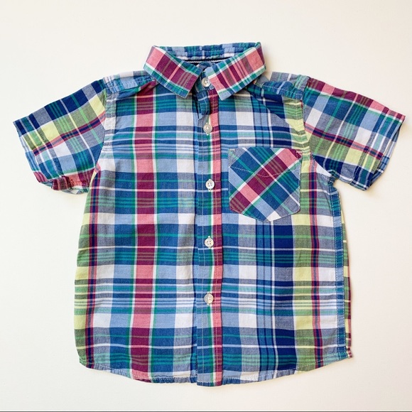 Children’s place plaid button down shirt - Picture 1 of 4